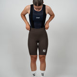 Women's WOYM Cargo Bib Shorts - Smoked Clay