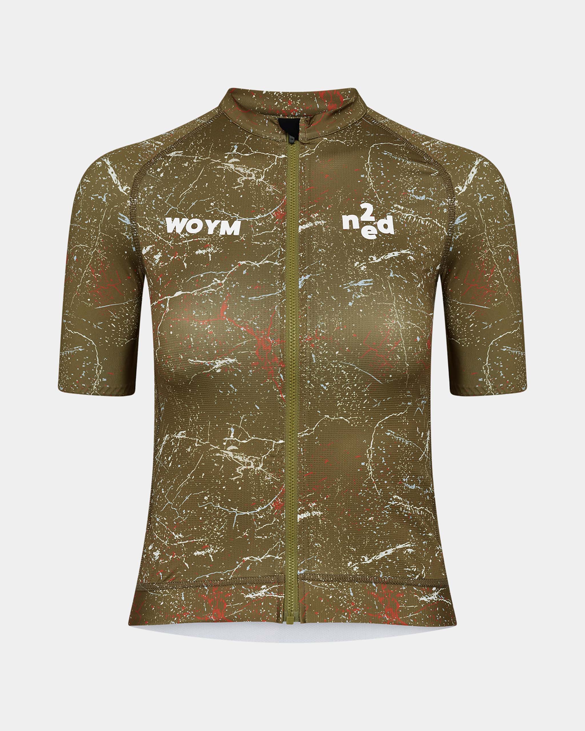Women's WOYM Jersey - Olive Glitch – 2ned Denmark