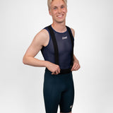 Men's WOYM Cargo Bib Shorts - Night Blue